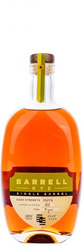 Barrell Craft Spirits Rye Whiskey Single Barrel, 9th Floor M254 750ml